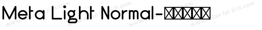 Meta Light Normal字体转换